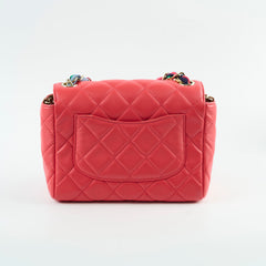 Chanel Mido Bicolore Chain Seasonal Flap Red 31 series