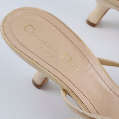 Dior Rattan kitten Heels