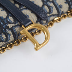 Christian Dior Saddle Pouch with Chain