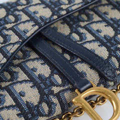 Christian Dior Saddle Pouch with Chain