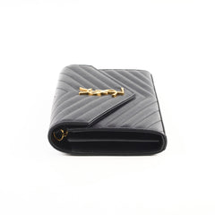 Saint Laurent Black Envelope Wallet On Chain