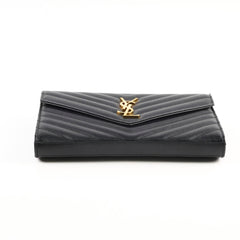 Saint Laurent Black Envelope Wallet On Chain