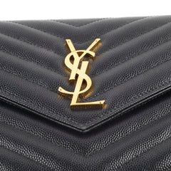 Saint Laurent Black Envelope Wallet On Chain