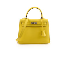 Hermes Kelly 25 Jaune De Naple Espom Sellier 2024