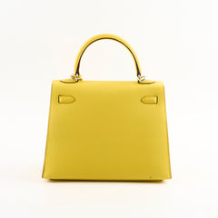 Hermes Kelly 25 Jaune De Naple Espom Sellier 2024