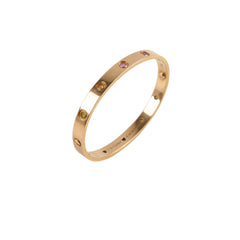 Cartier Love Bracelet Rose Gold Rainbow Size 17