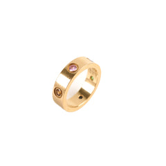 Cartier Love Ring Rose Gold Rainbow Size 53