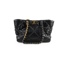 Chanel 19 Black Shoulder Tote Bag- Microchipped 2022