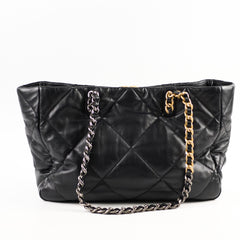 Chanel 19 Black Shoulder Tote Bag- Microchipped 2022