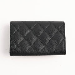 Chanel Flap Black Caviar Wallet - Microchipped