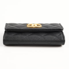 Chanel Flap Black Caviar Wallet - Microchipped