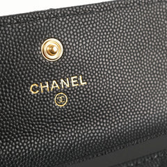 Chanel Flap Black Caviar Wallet - Microchipped