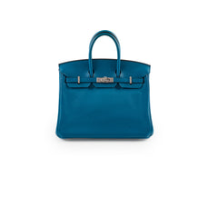 Hermes Birkin 25 Clemence Bleu Izmir 2015