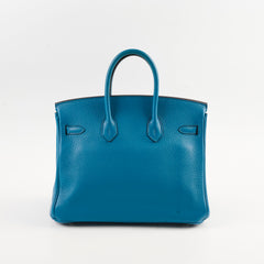 Hermes Birkin 25 Clemence Bleu Izmir 2015