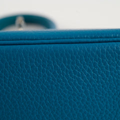 Hermes Birkin 25 Clemence Bleu Izmir 2015