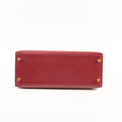 Hermes Kelly 28 Rouge Vintage Box Calf - Stamp E Square 2001