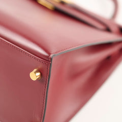 Hermes Kelly 28 Rouge Vintage Box Calf - Stamp E Square 2001