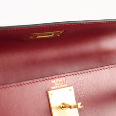 Hermes Kelly 28 Rouge Vintage Box Calf - Stamp E Square 2001