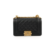 Chanel Small Boy Caviar Bag Black