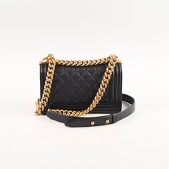 Chanel Small Boy Caviar Bag Black