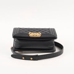 Chanel Small Boy Caviar Bag Black