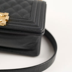 Chanel Small Boy Caviar Bag Black