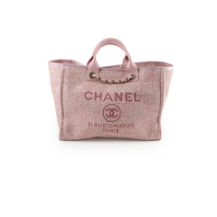 Chanel Deauville Tote Pink Tweed - Series 27