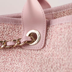 Chanel Deauville Tote Pink Tweed - Series 27