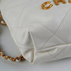 ITEM 10 - Chanel 22 Mini White Calfskin Bag - Microchipped