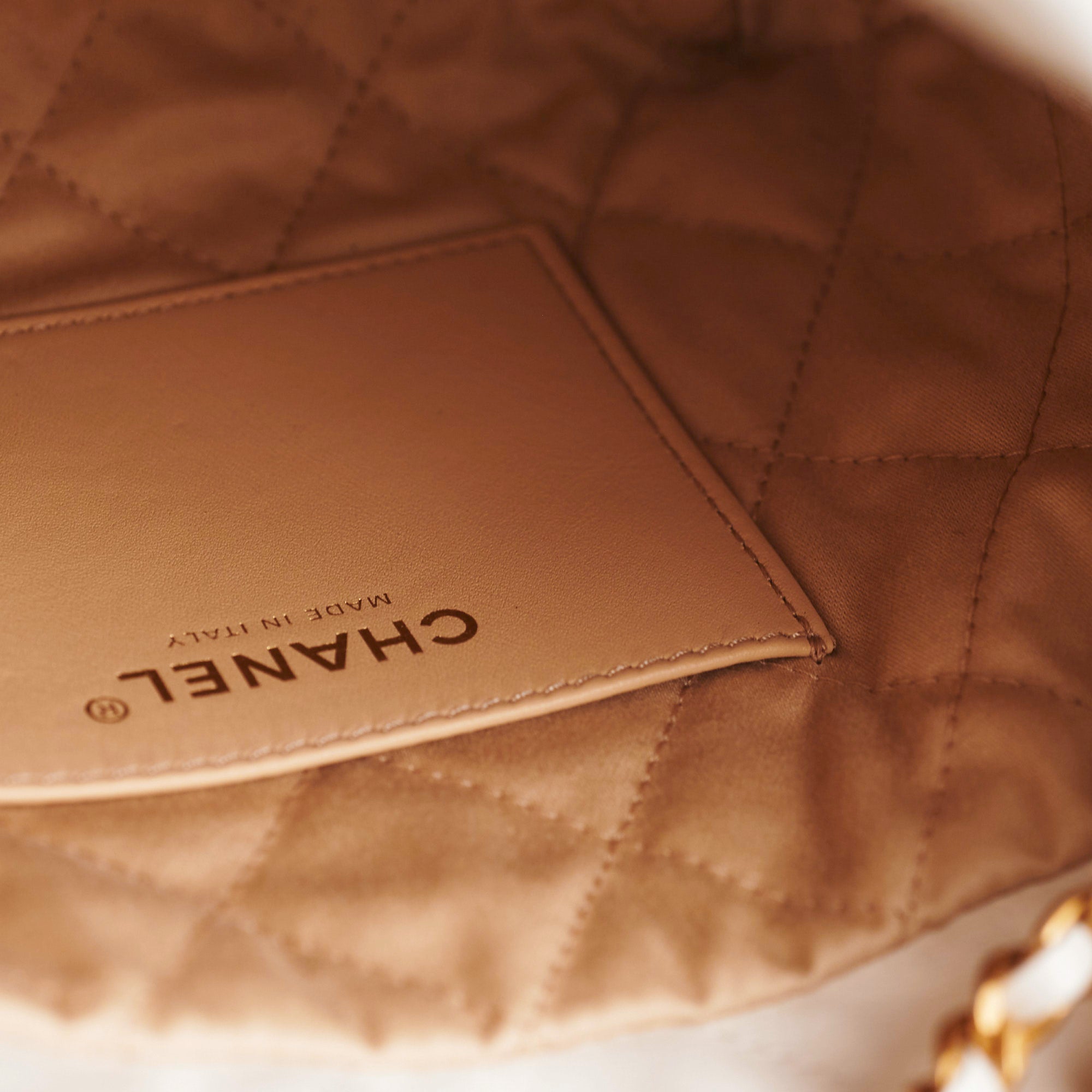 ITEM 10 - Chanel 22 Mini White Calfskin Bag - Microchipped - THE PURSE  AFFAIR