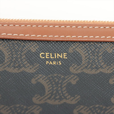 Celine Zip Around Chain Clutch Triomphe Coated Canvas at 1stDibs  wallet  on chain triomphe canvas in triomphe canvas and calfskin, celine triomphe  canvas wallet on chain, celine chain clutch