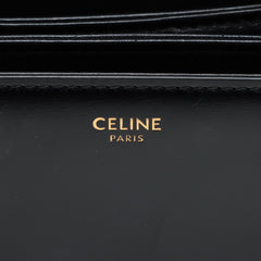 CELINE Medium Triomphe Leather Shoulder bag Black