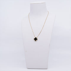 Van Cleef & Arpels Vintage Alhambra Onyx Necklace