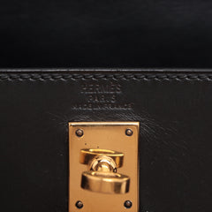 Hermes Mini Kelly 20 Box Calf Black - V Circle Square