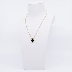 Van Cleef & Arpels Vintage Alhambra Onyx Necklace