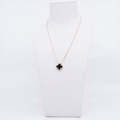 Van Cleef & Arpels Vintage Alhambra Onyx Necklace