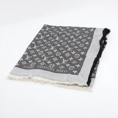 Louis Vuitton Monogram Denim Black/Grey Shawl