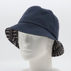 Dior Navy Oblique Reversible Bucket Hat Size 59