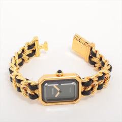 Chanel Premiere S Gold Black Watch