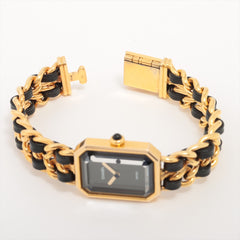 Chanel Premiere M Gold Black Watch