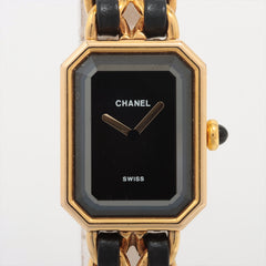 Chanel Premiere M Gold Black Watch