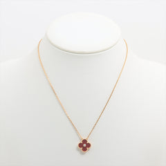 Van Cleef & Arpels Vintage Alhambra Carnelian Diamond Necklace