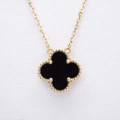 Van Cleef & Arpels Vintage Alhambra Onyx Necklace