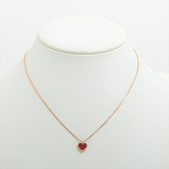 Van Cleef & Arpels Sweet Alhambra Hearts Carnelian Necklace