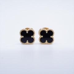 Van Cleef & Arpels VCA Sweet Alhambra Onyx Earrings