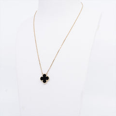 Van Cleef & Arpels Vintage Alhambra Onyx Necklace