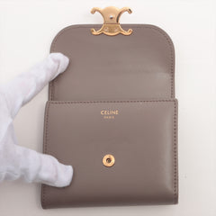 Celine Triomphe Grey Compact Wallet