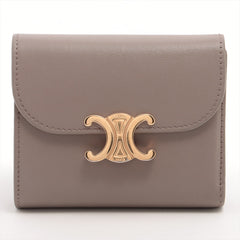 Celine Triomphe Grey Compact Wallet