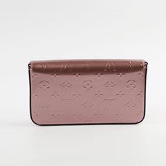 Louis Vuitton Pochette Felicie Vernis Monogram Pink Crossbody Bag