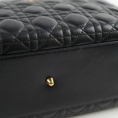 Christian Dior Lady Dior Large Lambskin Black